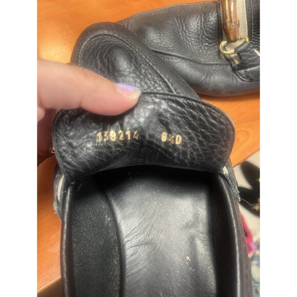 $820 Mens Black‎ Leather Gucci Bamboo Bit Loafers Sz 8.5 US  Made In ITALY main image 3